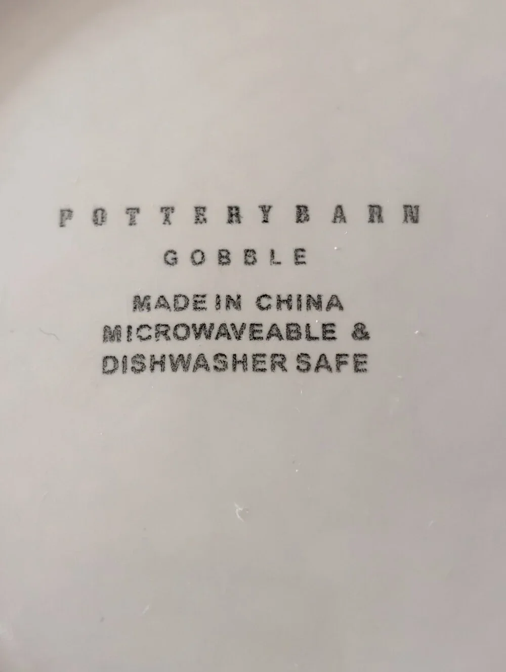 Pottery Barn set of 4 Gobble turkey Appetizer/Dessert Plates